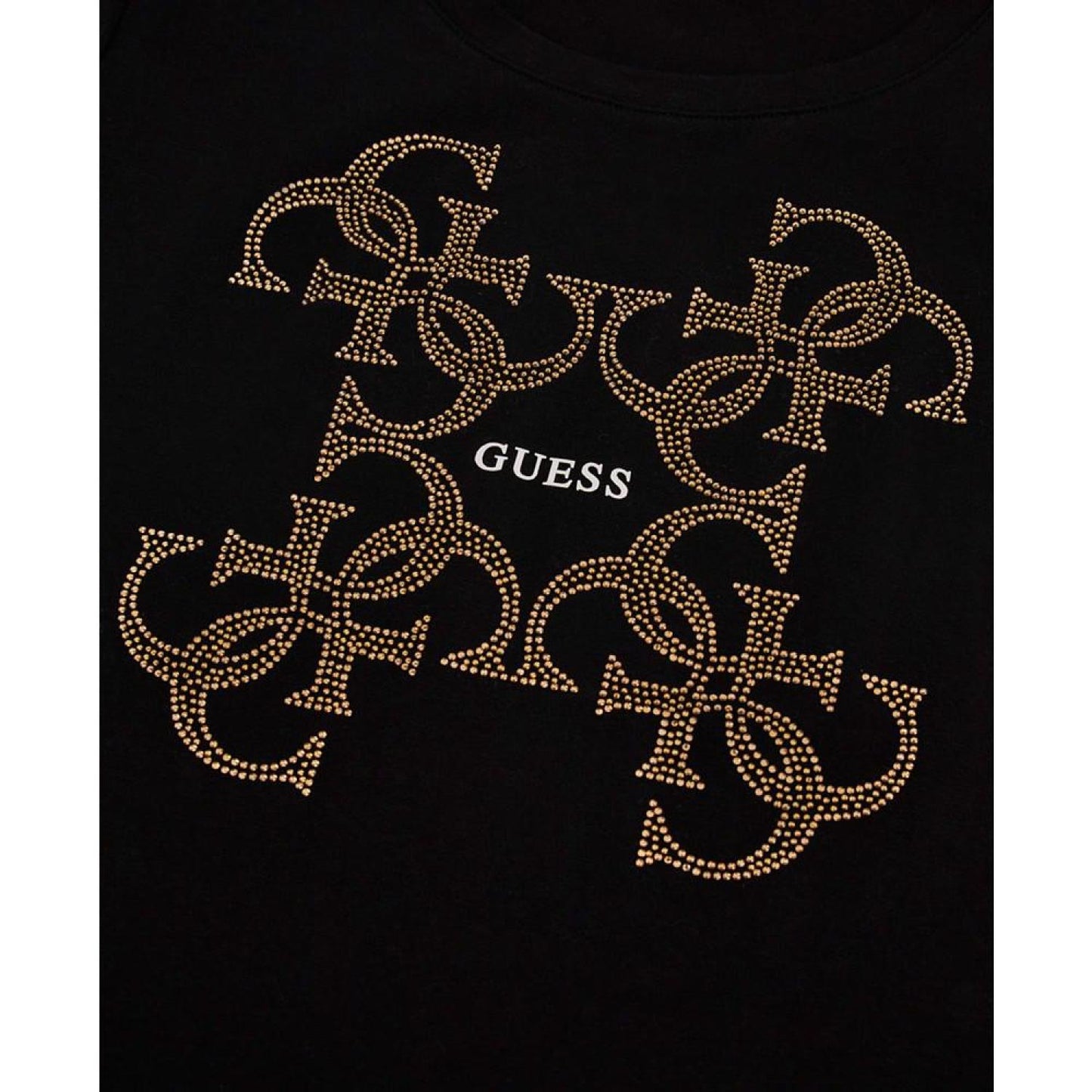 Women's Crewneck Embellished-Logo Short-Sleeve Top