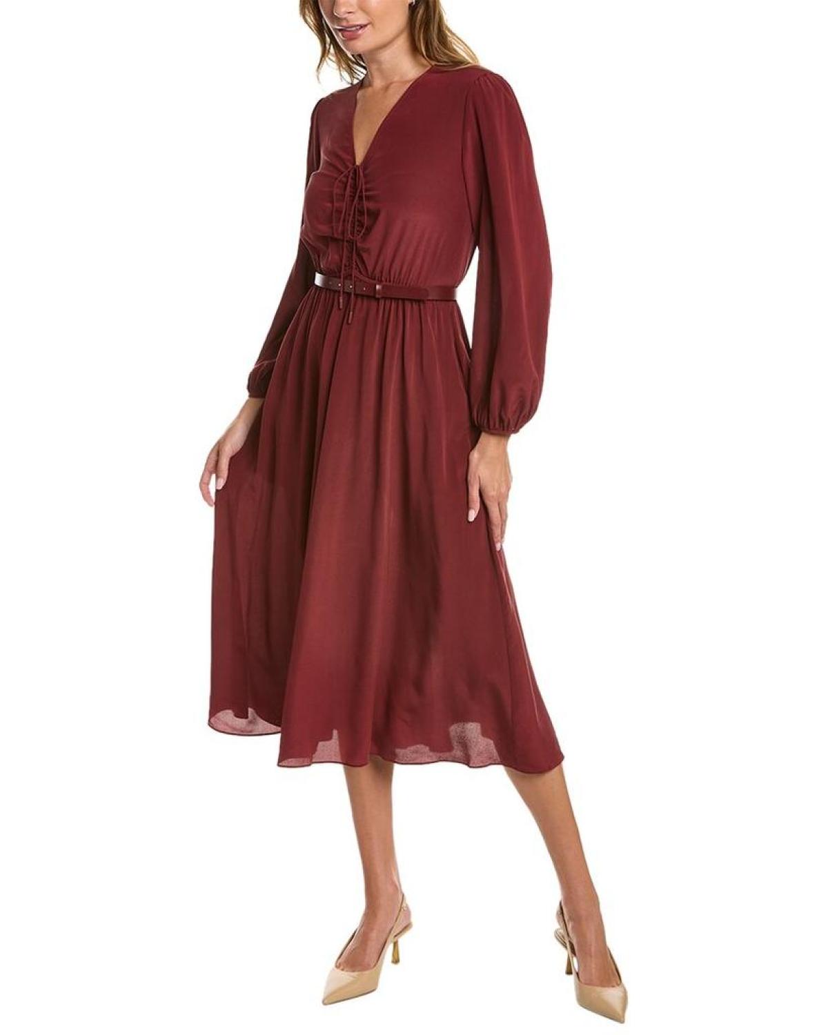 【関税＆送料込み】Max Mara Silk Midi Dress Max Mara Studio Campo Silk Midi Dress