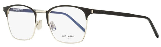 Saint Laurent Men's Rectangular Eyeglasses SL 224 002 Black/Palladium 52mm