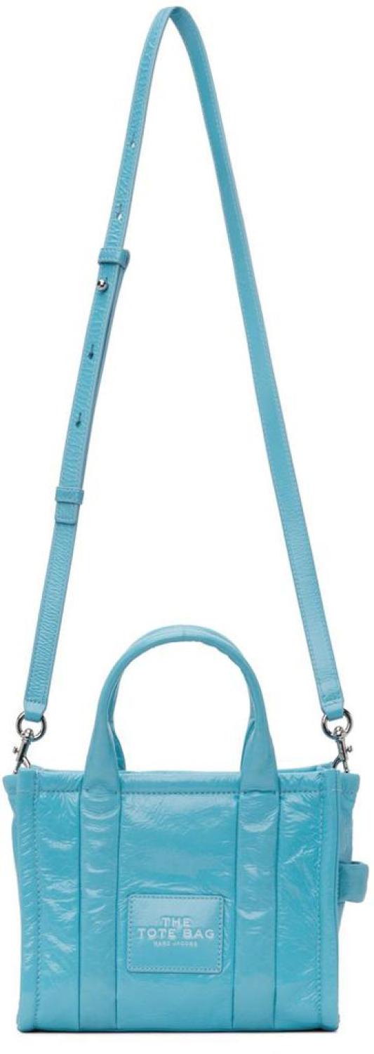 Blue 'The Shiny Crinkle Small' Tote