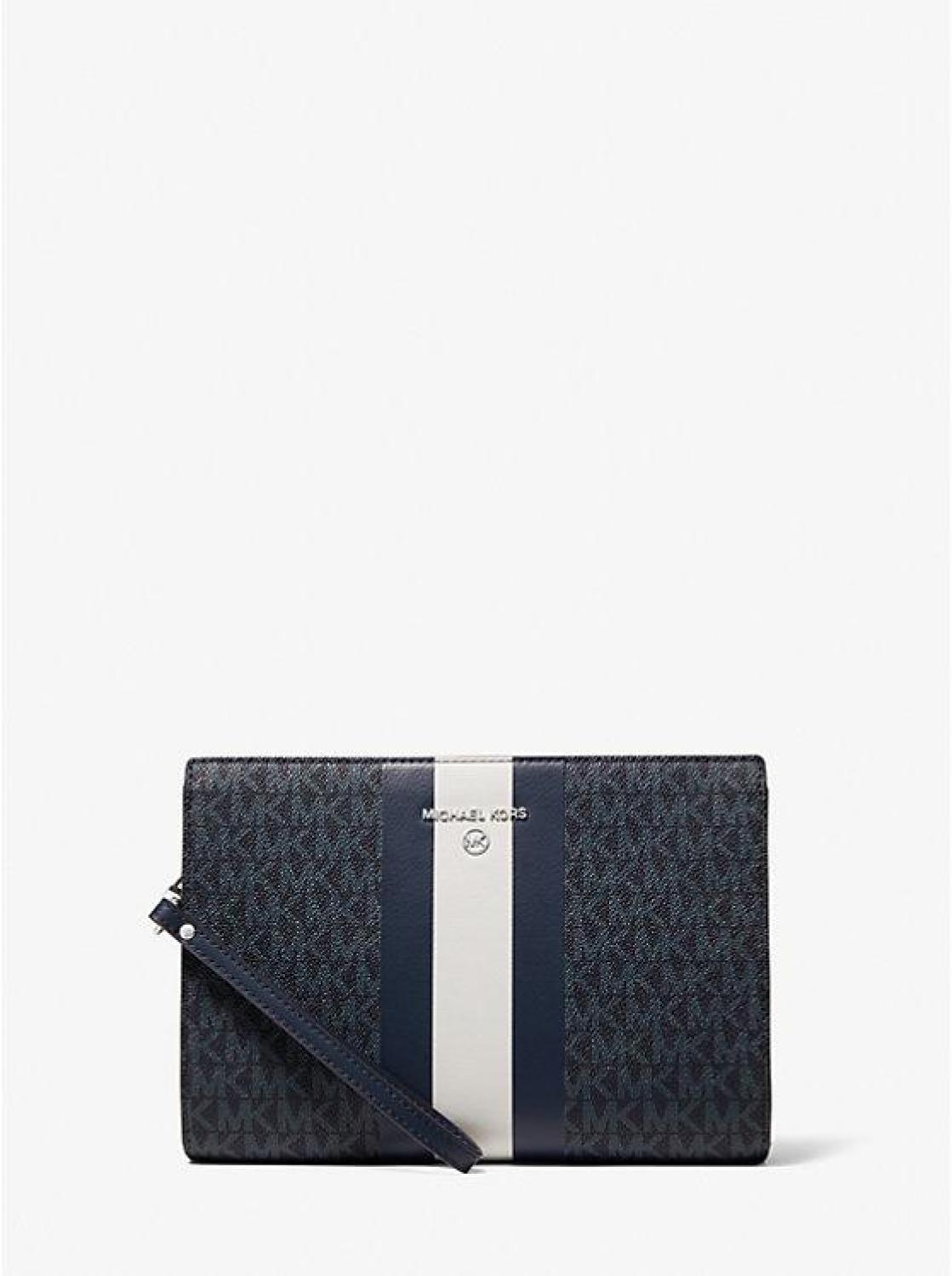 Medium Logo Stripe Zip Pouch