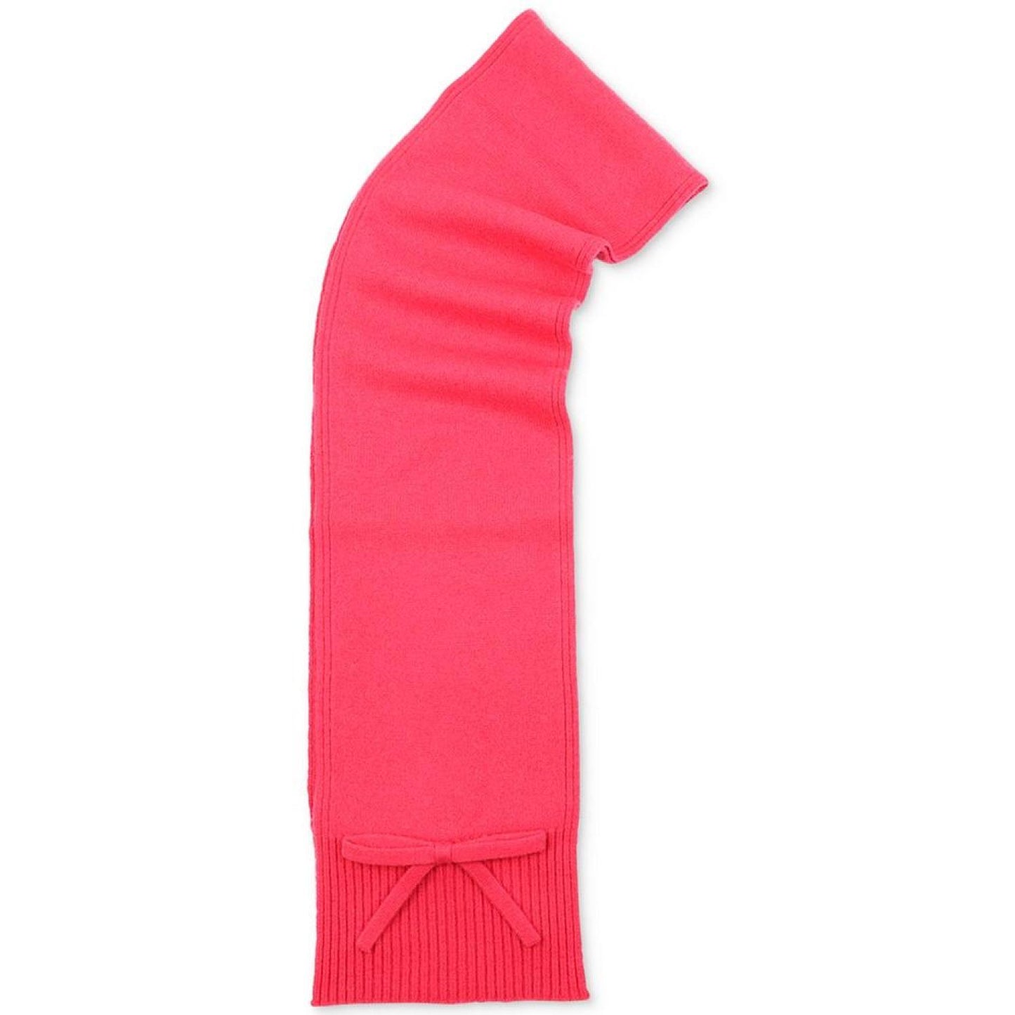 Women's Bow Ribbed-Trim Knit Scarf