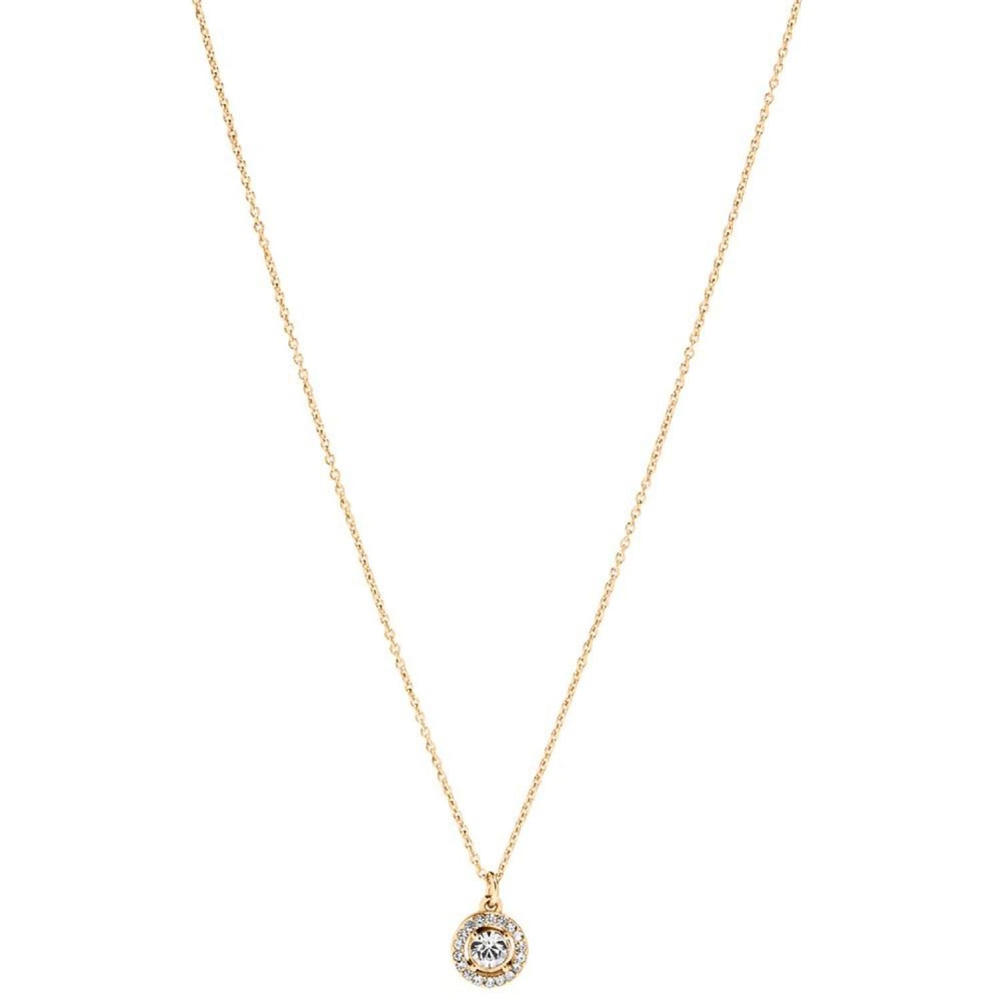 Crystal Halo Pendant Necklace, 16" + 2" extender