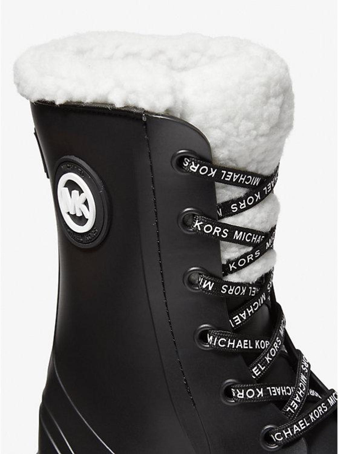 Montaigne Faux Shearling-Lined PVC Rain Boot