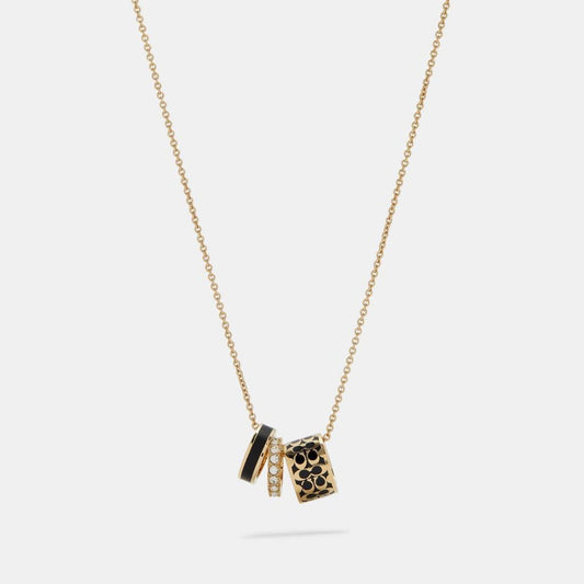Coach Outlet Signature Enamel Necklace