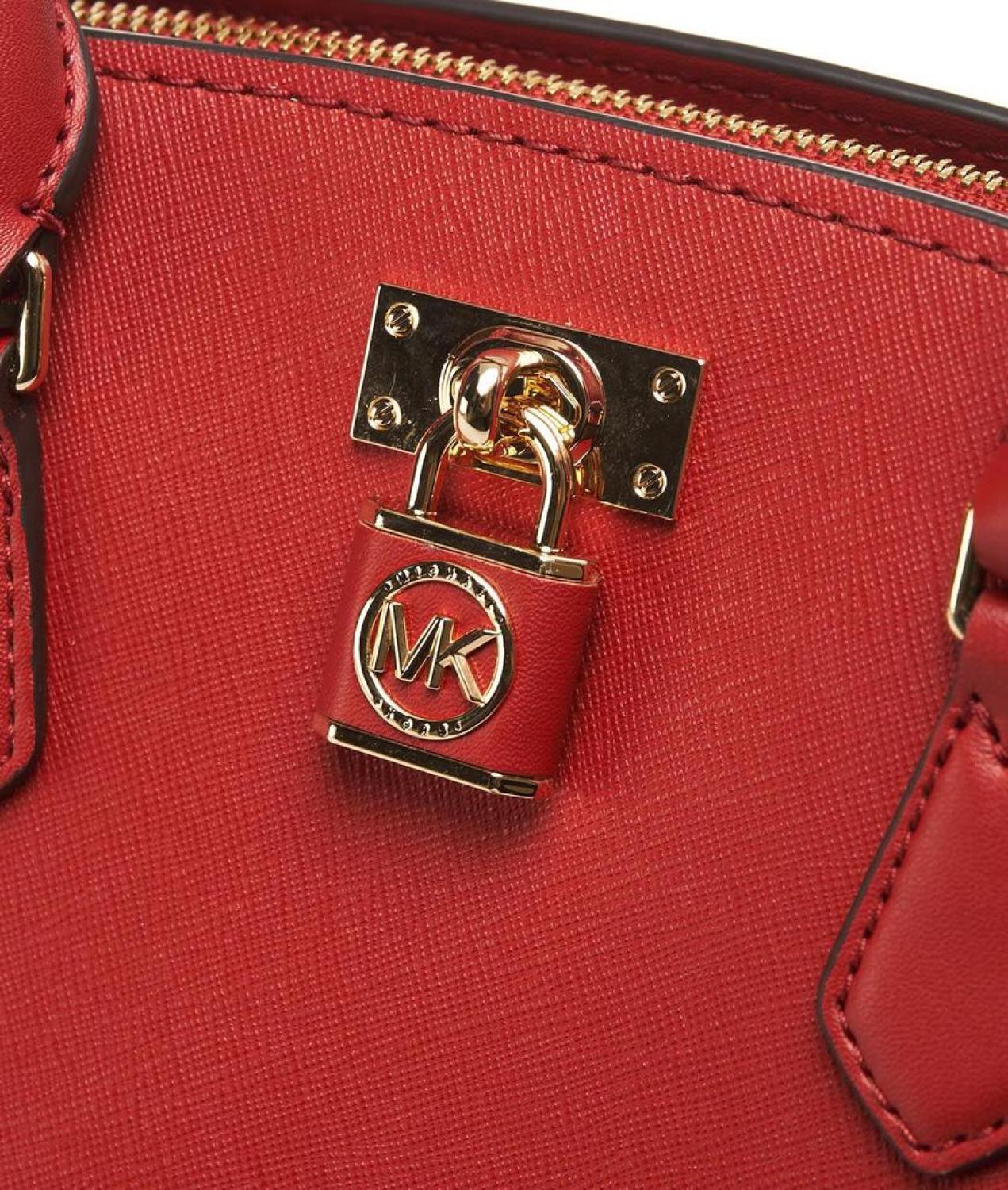 Michael Kors Ruby Padlock Detailed Small Tote Bag