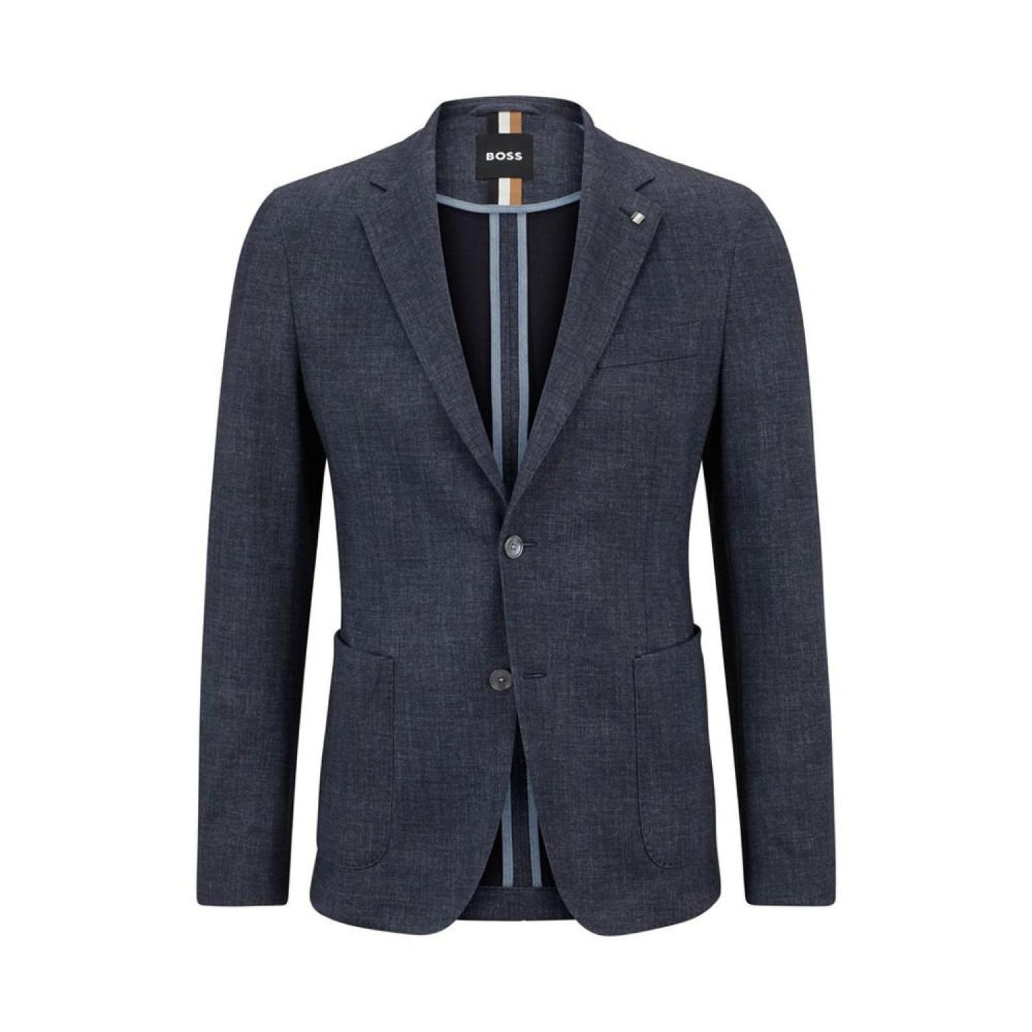 Men's Micro-Patterned Stretch Jersey Slim-Fit Jacket