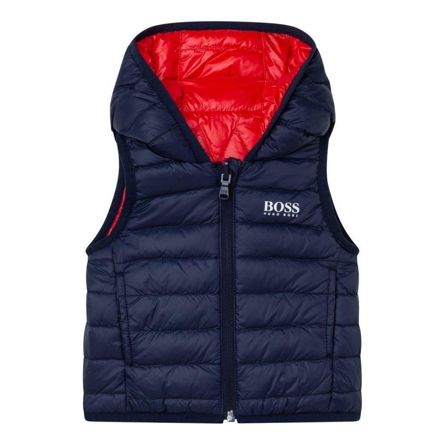 Reversible Red & Navy Sleeveless Jacket