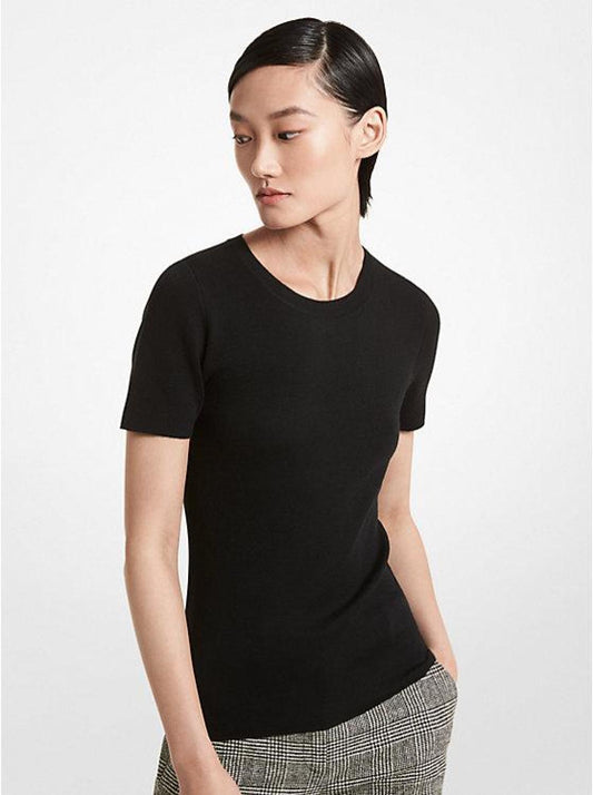 Cashmere Short-Sleeve Sweater