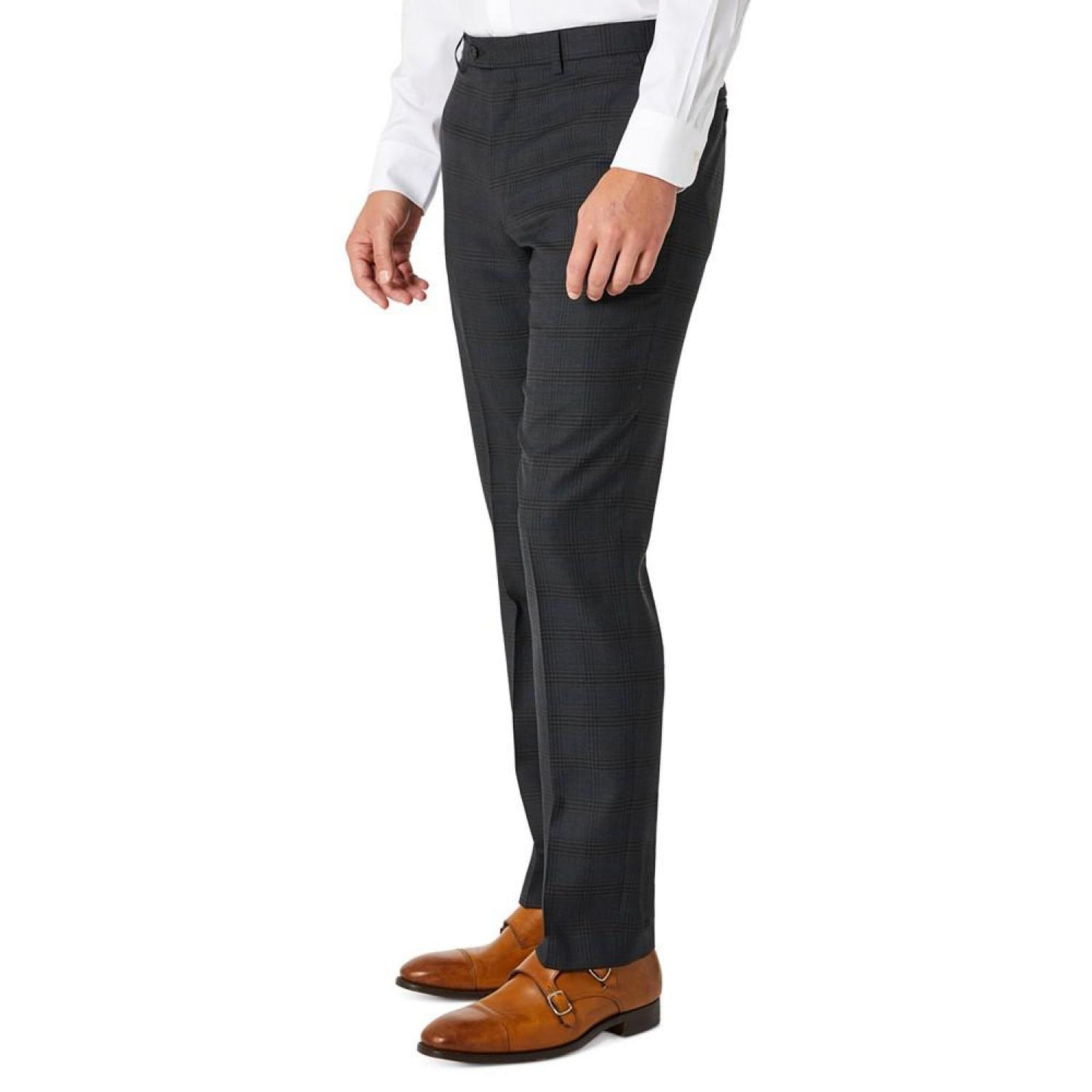 Men's Modern-Fit Airsoft Stretch Wool Suit Pants