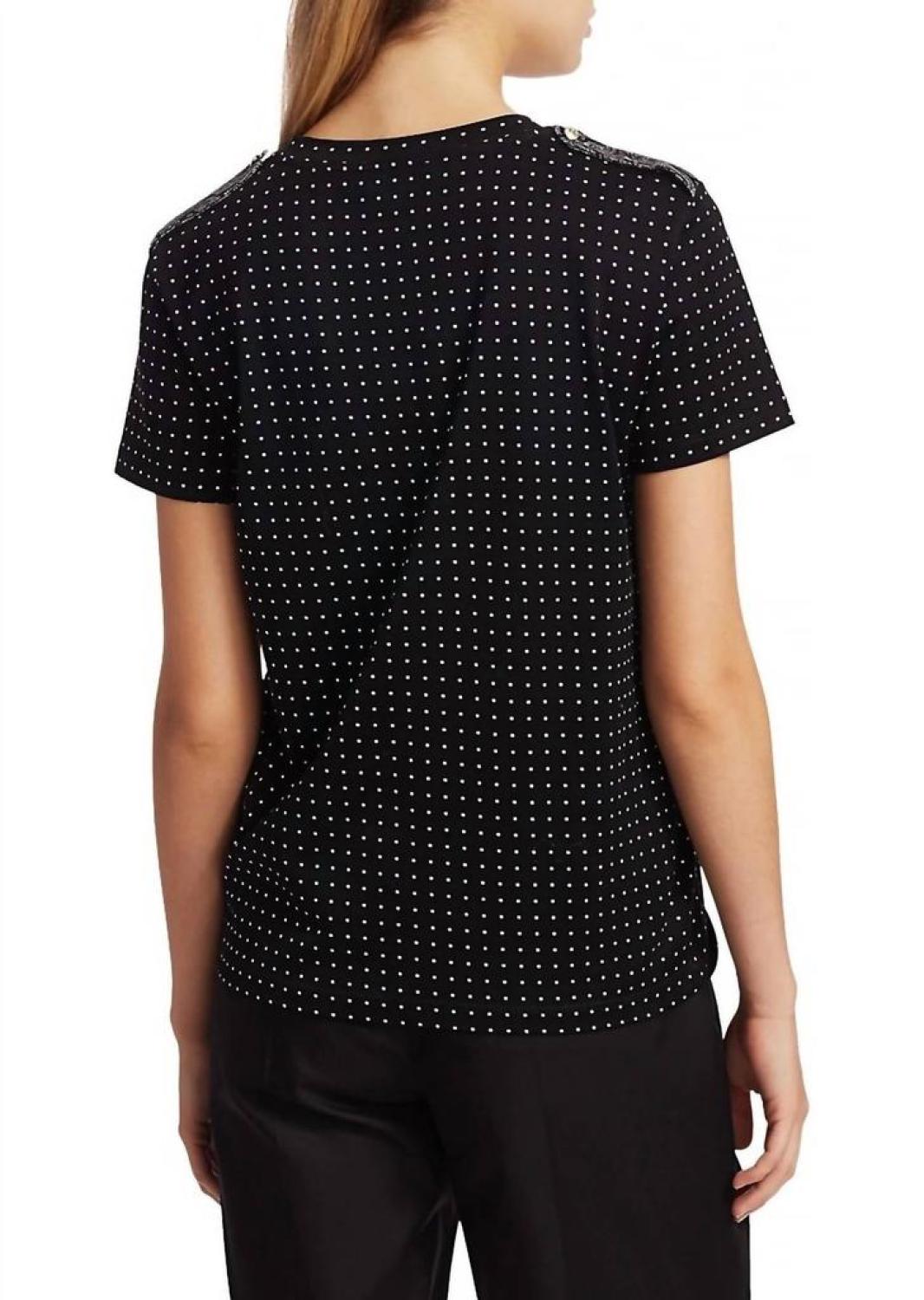 Slam Mixed Dot T-Shirt In Black