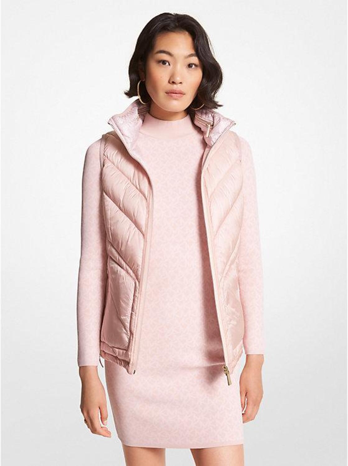 Reversible Logo Print Quilted Vest