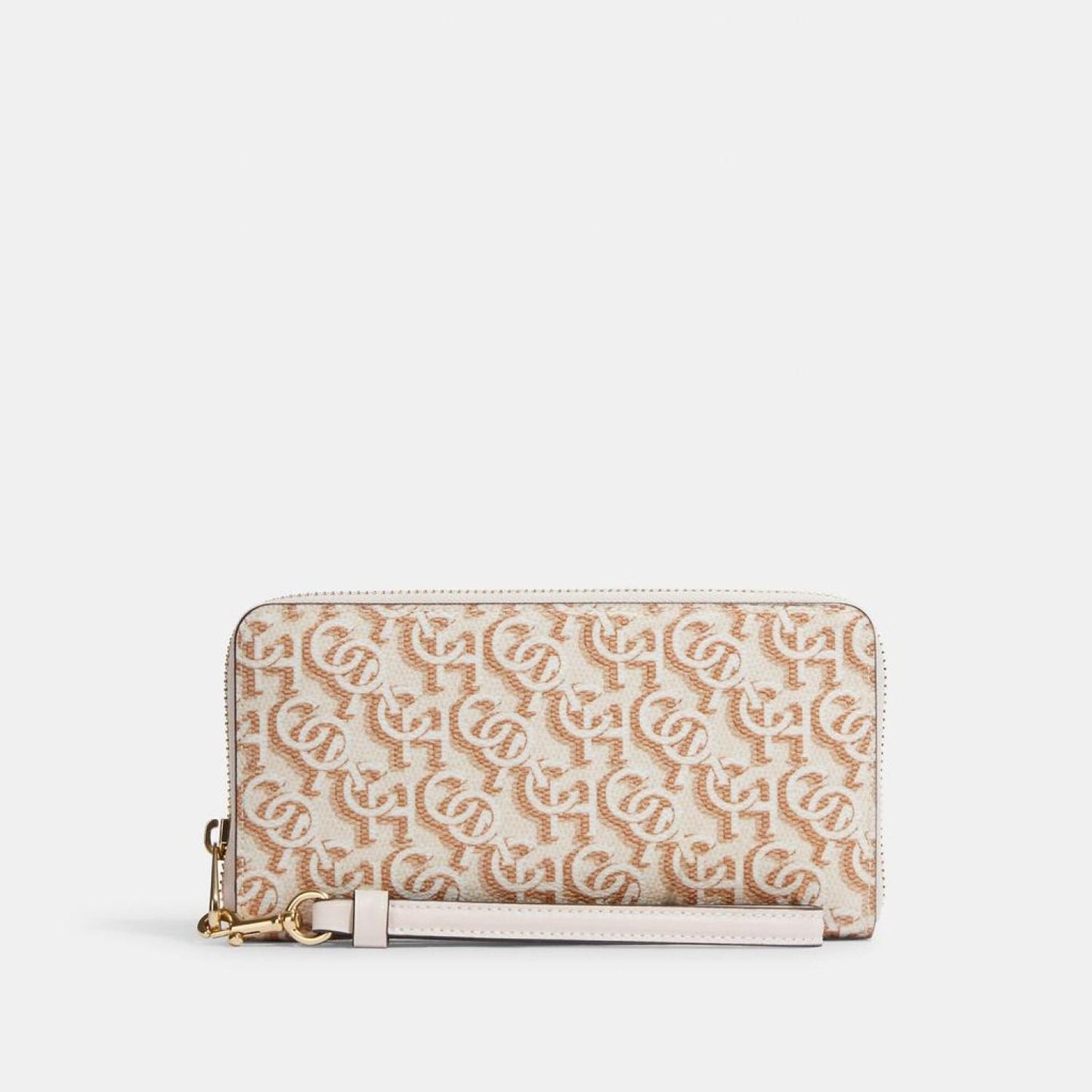 Coach Outlet Long Zip Around Wallet With Signature Monogram Print