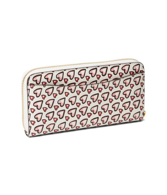 Morgan Valentines Heart Printed Zip Around Continental Wallet