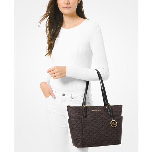 Logo Jet Set East West Top Zip Tote