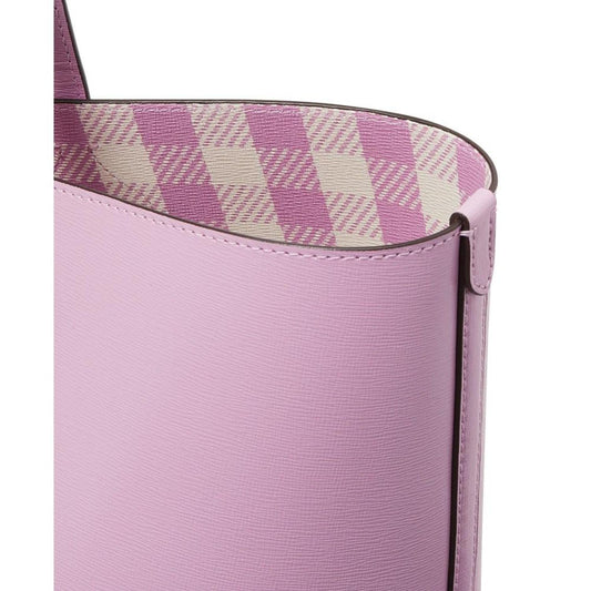 Bleecker Gingham Pop Printed Saffiano Leather Medium Tote