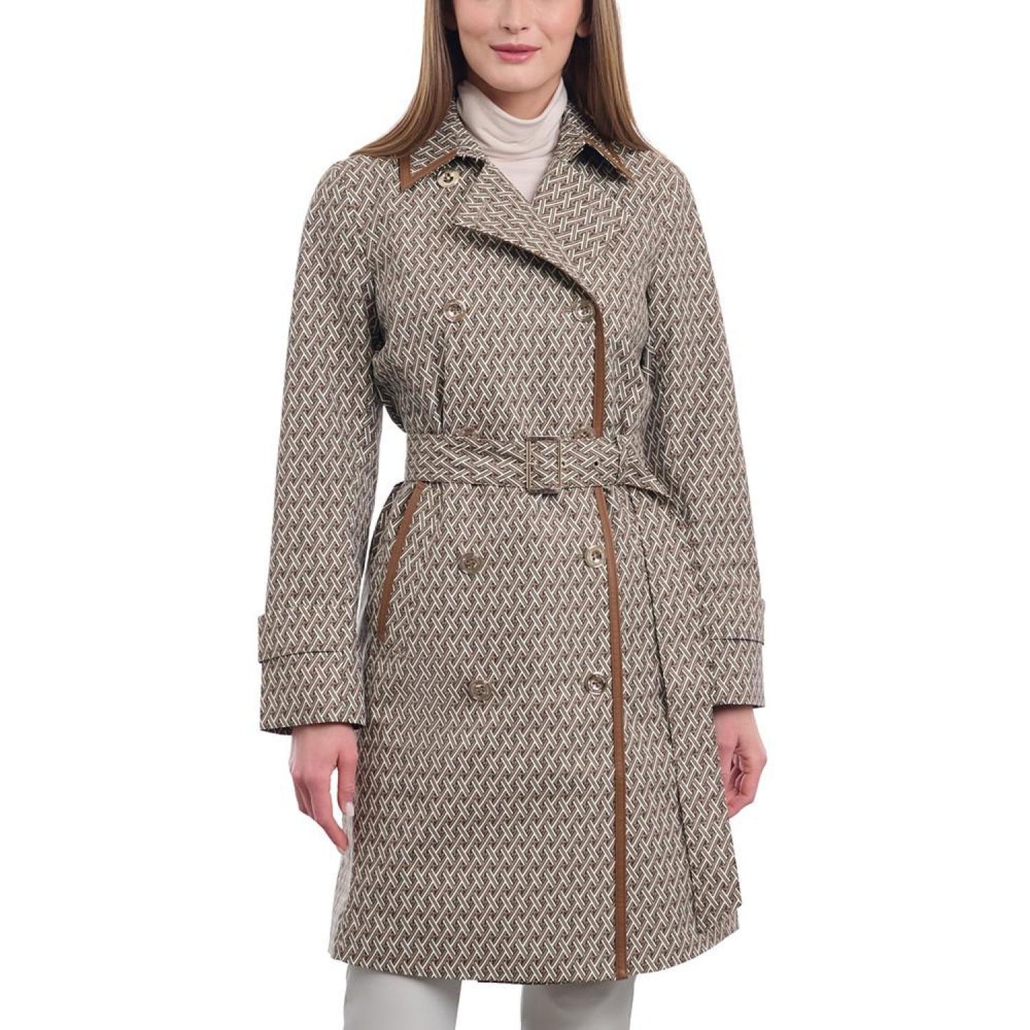Women's Belted Logo Trench Coat