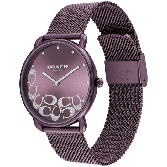 Women's Elliot Purple Stainless Steel Mesh Watch 36mm