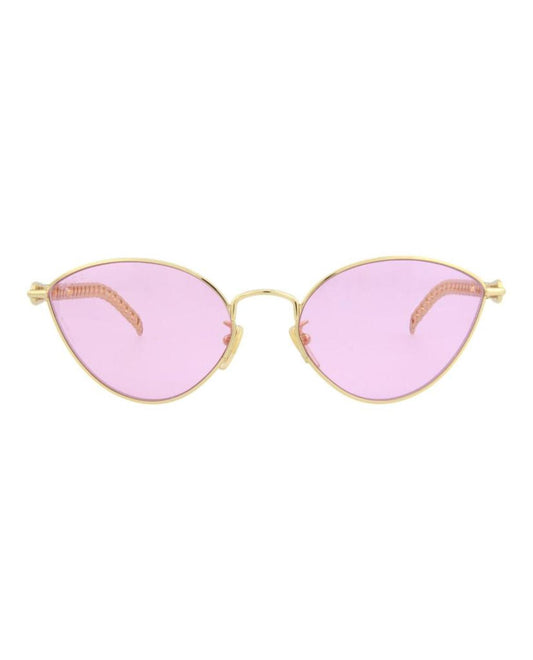 Cat Eye-Frame Metal Sunglasses