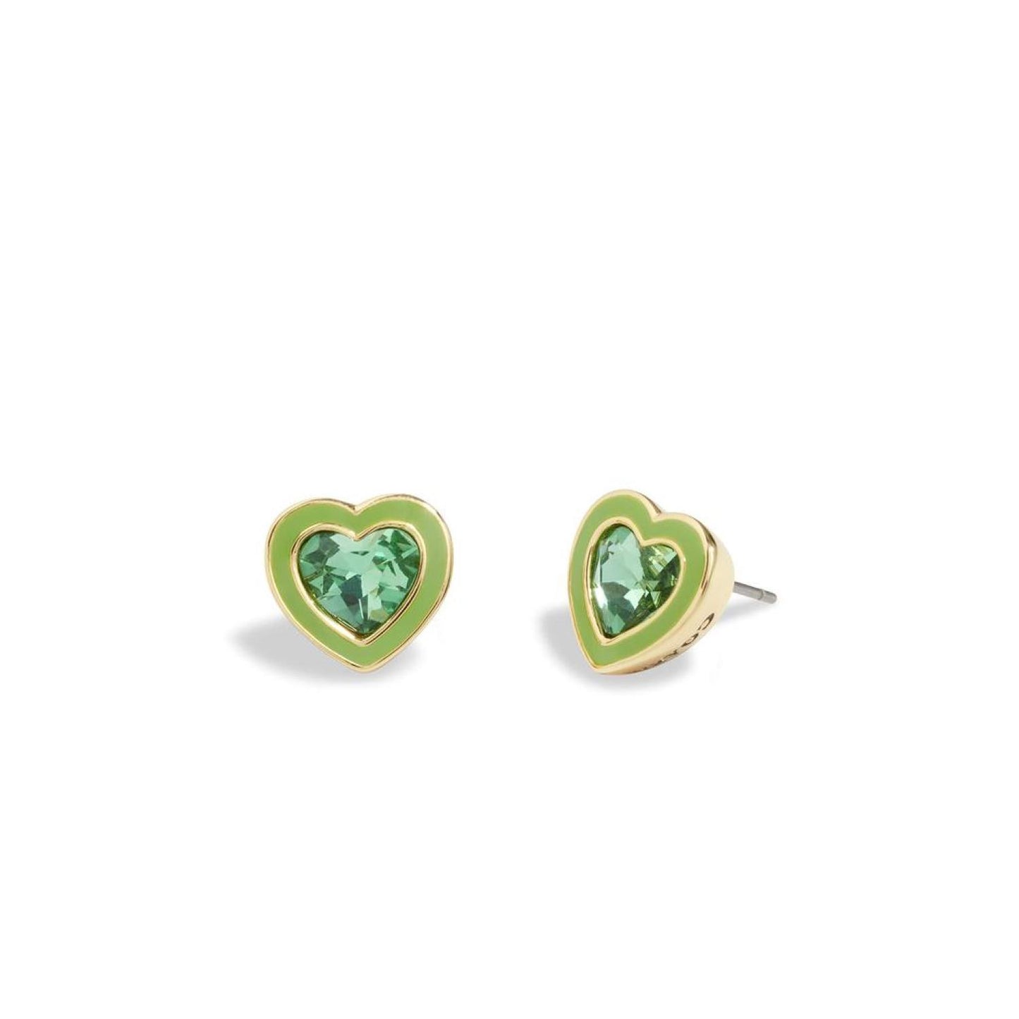 Crystal Heart Stud Earrings
