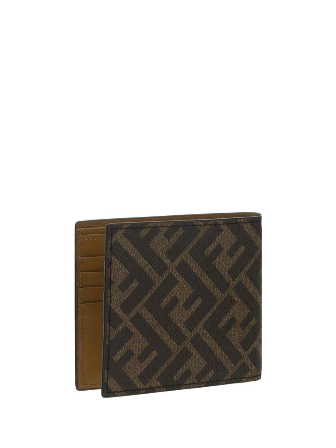 Fendi Fabric and Leather Bifold Men's Wallet