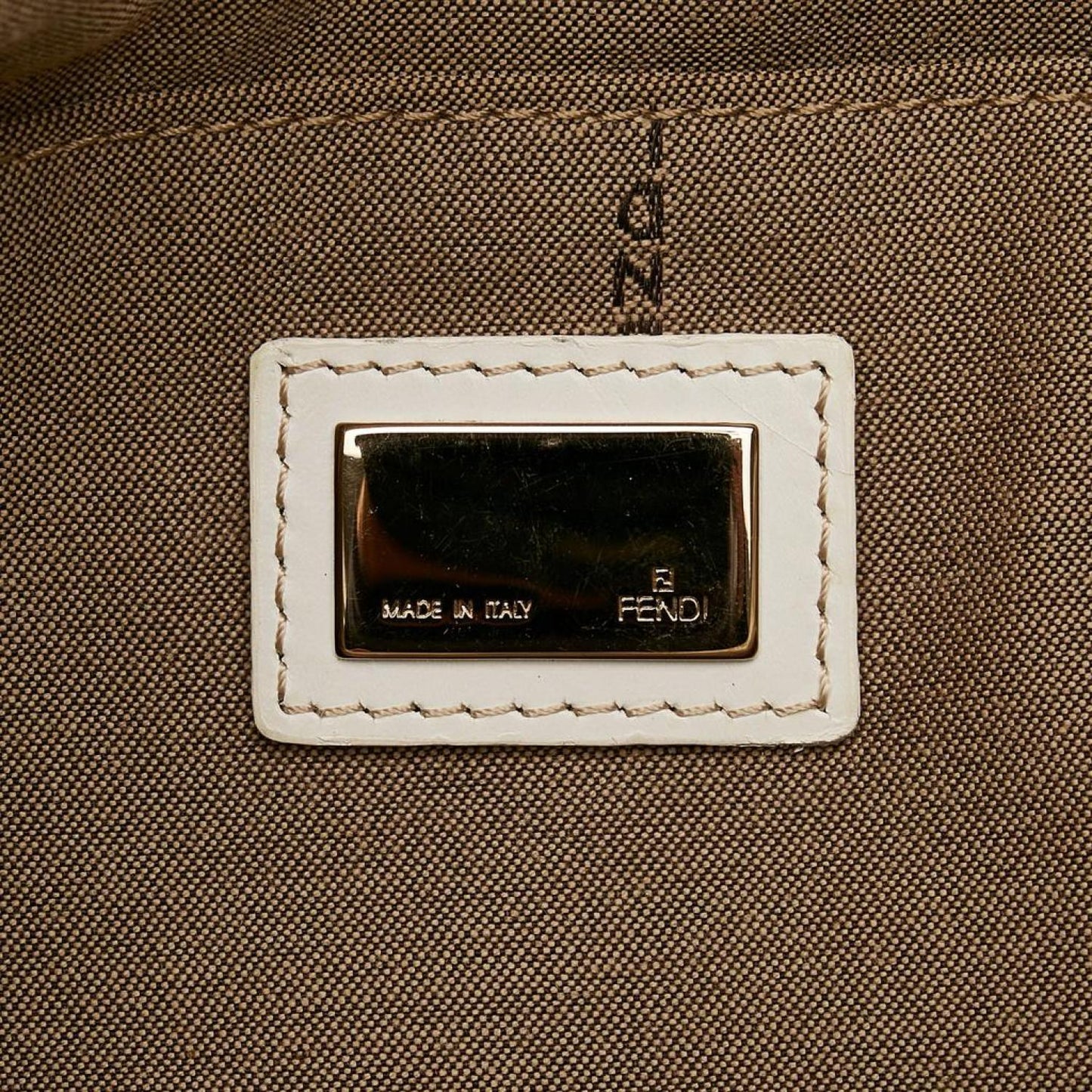 Fendi Zucchino Trimmed Leather multi Leather Tote Bag (Pre-Owned)