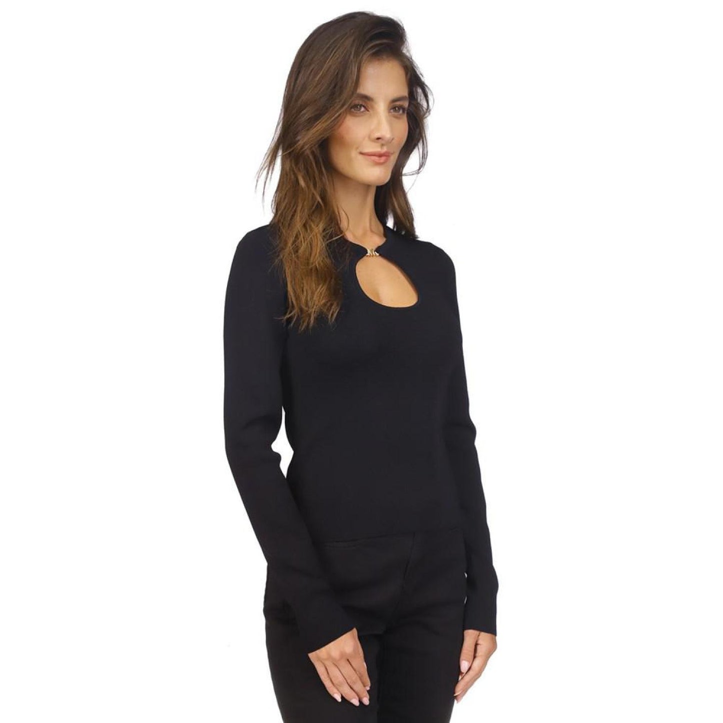 Women's Cutout Hardware Sweater