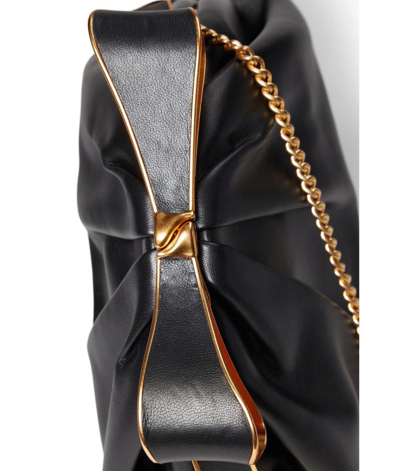 Bridal Smooth Leather Bow Frame Clutch