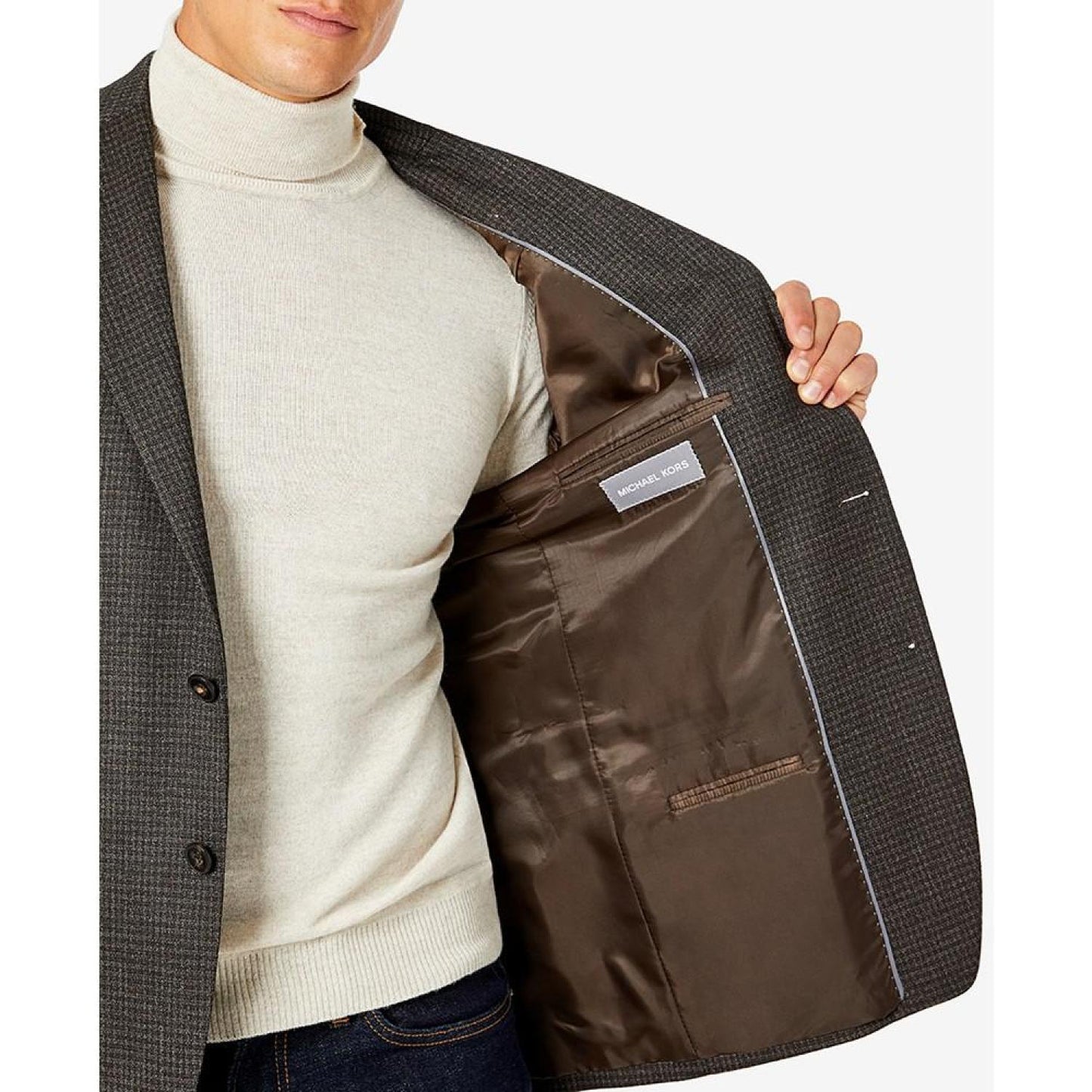 Men's Modern-Fit Pattern Check Sport Coats