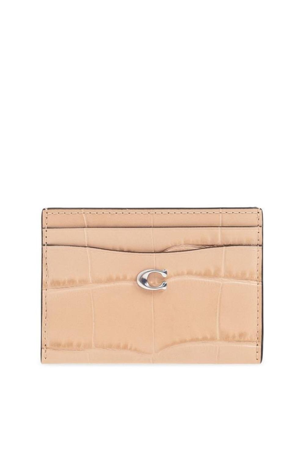 Coach Logo Plaque Embossed Card Case