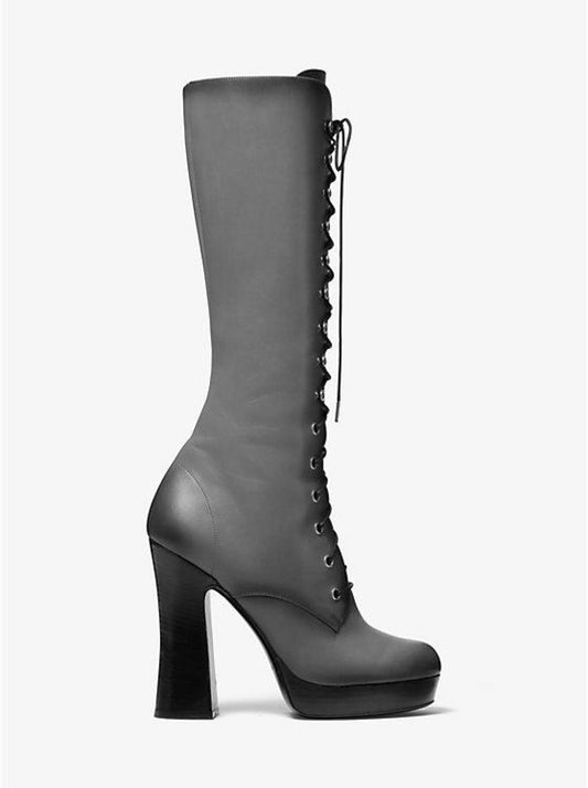 Deandra Burnished Calf Leather Platform Boot