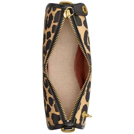 Leopard Printed Mini Leather Swinger 20