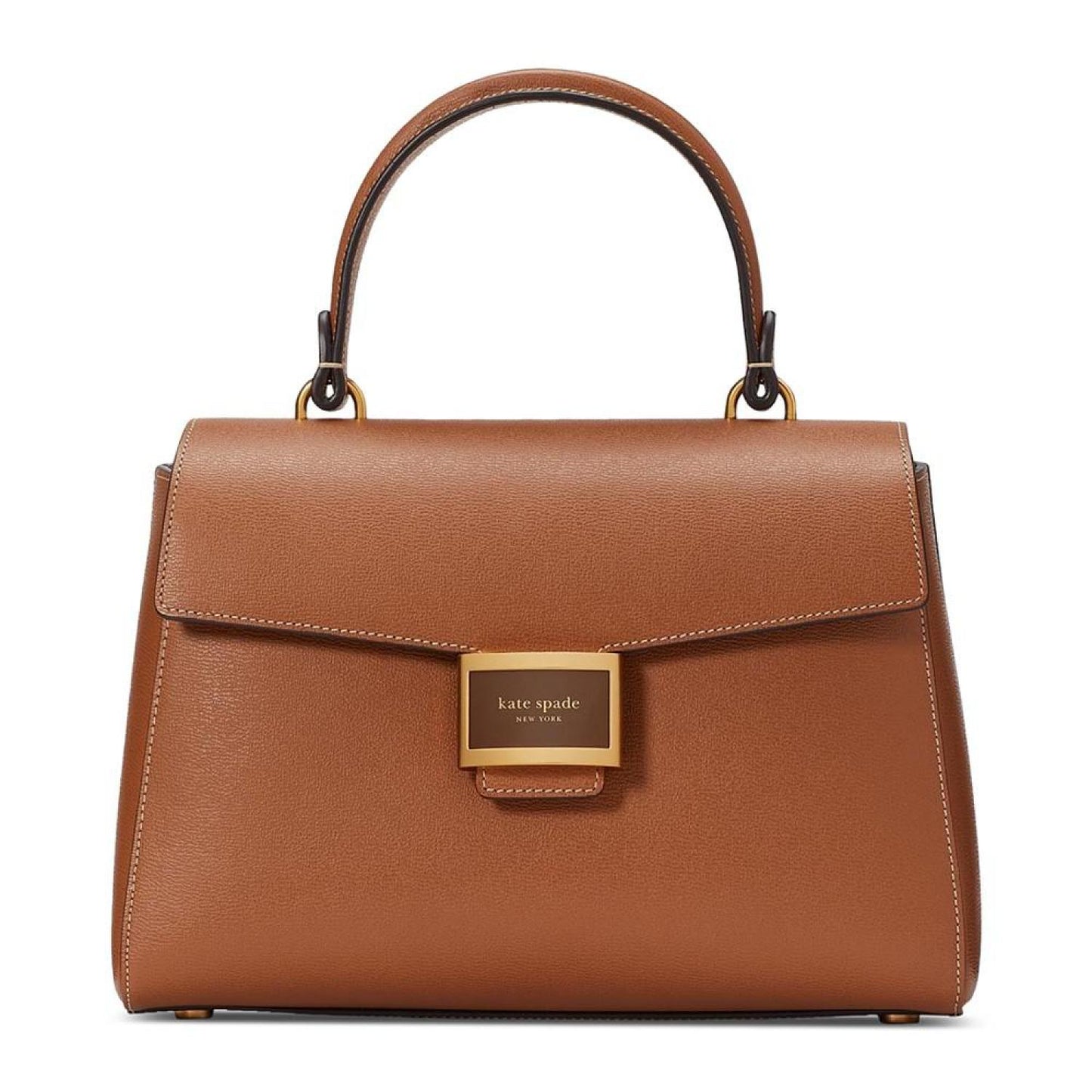 Katy Textured Leather Small Top Handle Handbag