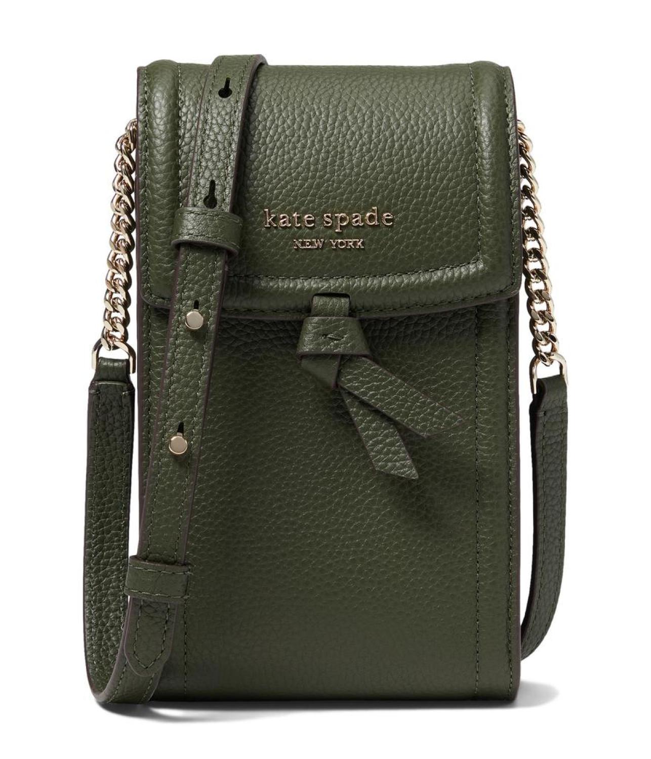Knott Pebbled Leather North/South Crossbody