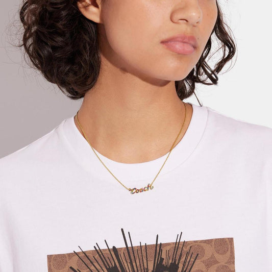 Coach Outlet Signature Script Necklace