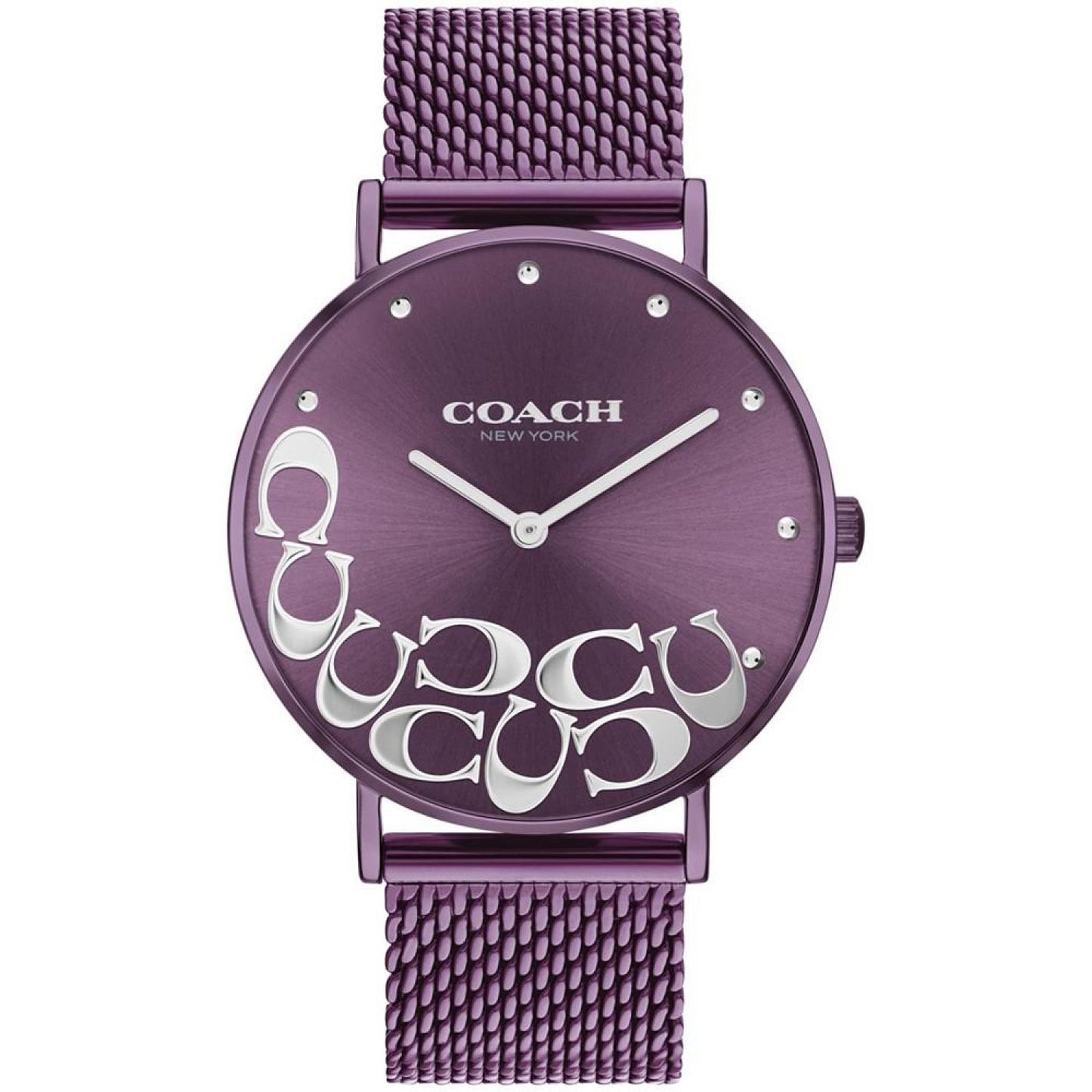 Women's Perry Purple Stainless Steel Mesh Bracelet Watch