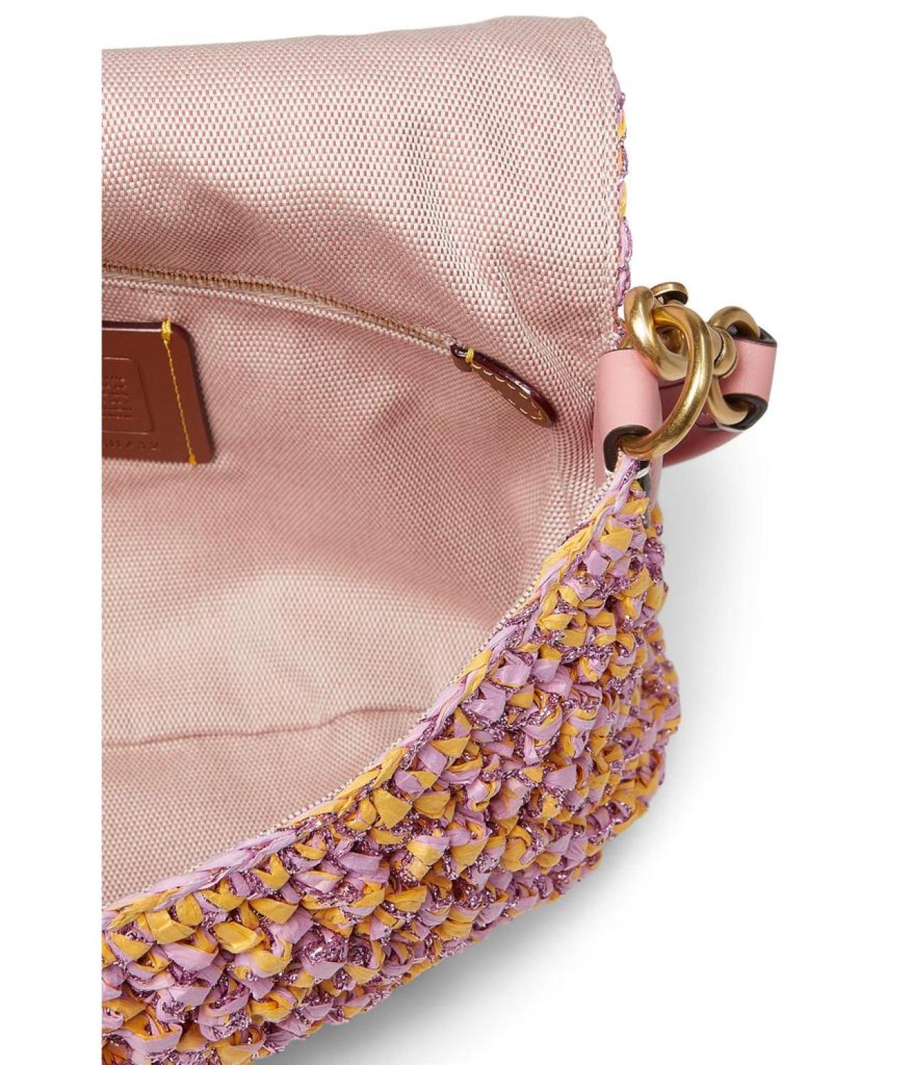 Popcorn Texture Straw Soft Tabby Shoulder Bag