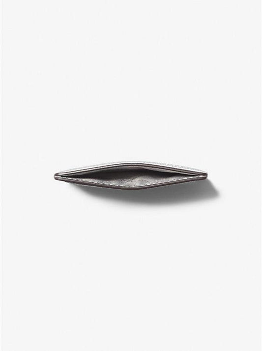 Jet Set Small Metallic Leather Card Case