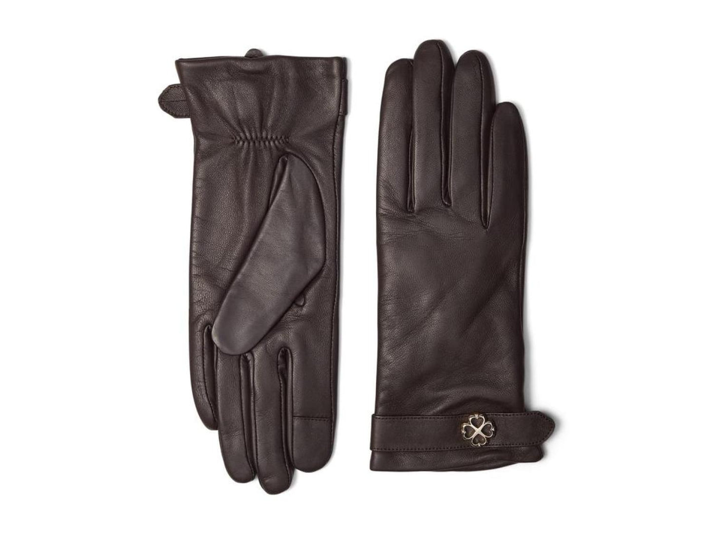 Spade Flower Buckle Gloves