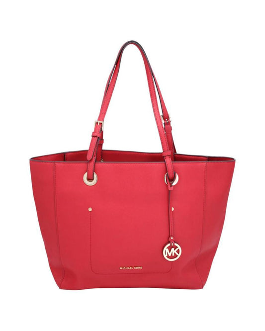 Michael Kors Walsh Large Tote Bag in Red Saffiano Leather