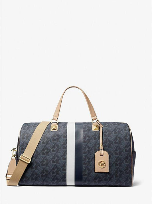 Grayson Extra-Large Empire Signature Logo Stripe Weekender Bag