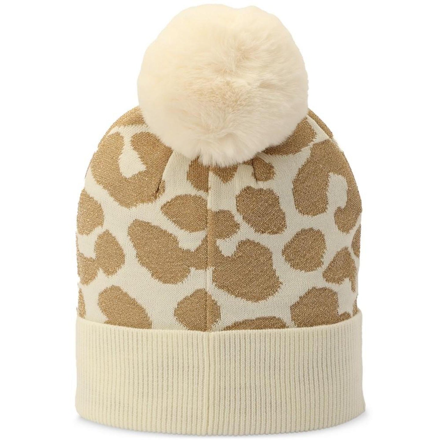 Women's Metallic Leopard-Print Beanie