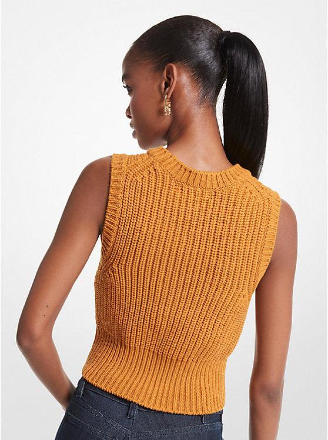 Sleeveless Merino Wool Blend Top