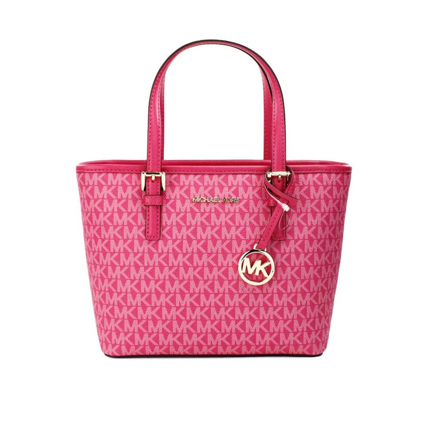 Michael Kors Jet Set PVC Leather XS Carryall Top Zip Tote Bag Women's Purse