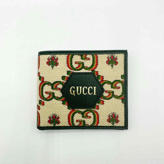Gucci 100 Centennial Men's Canvas Bifold Wallet
