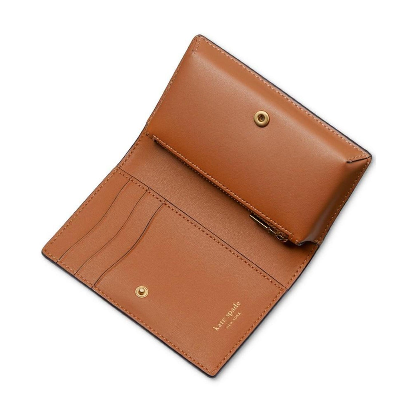 Katy Textured Leather Small Bifold Snap Wallet