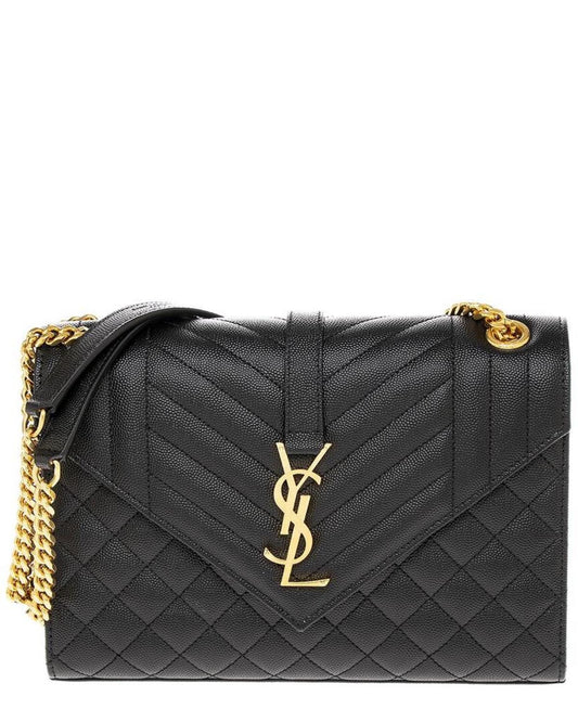 Saint Laurent Envelope Medium Leather Crossbody