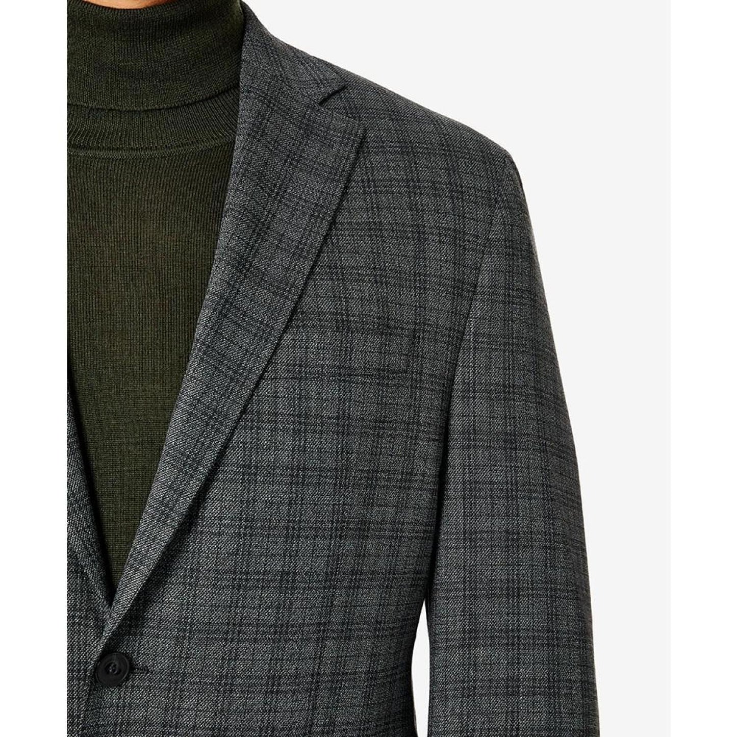 Men's Modern-Fit Pattern Check Sport Coats