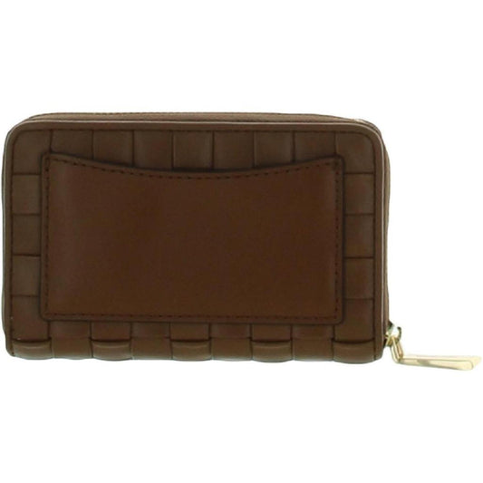 Jet Set Womens Leather Woven Card Case