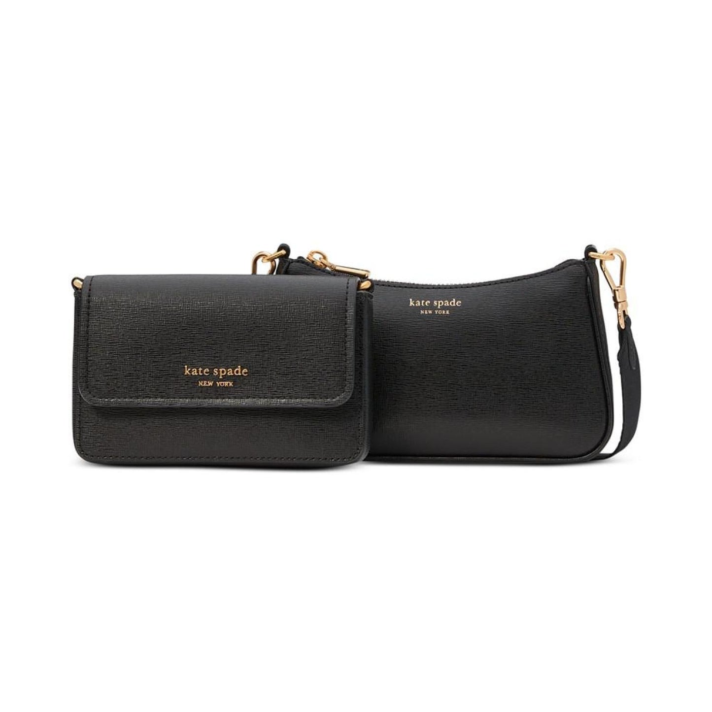 Morgan Saffiano Leather Double Up Crossbody